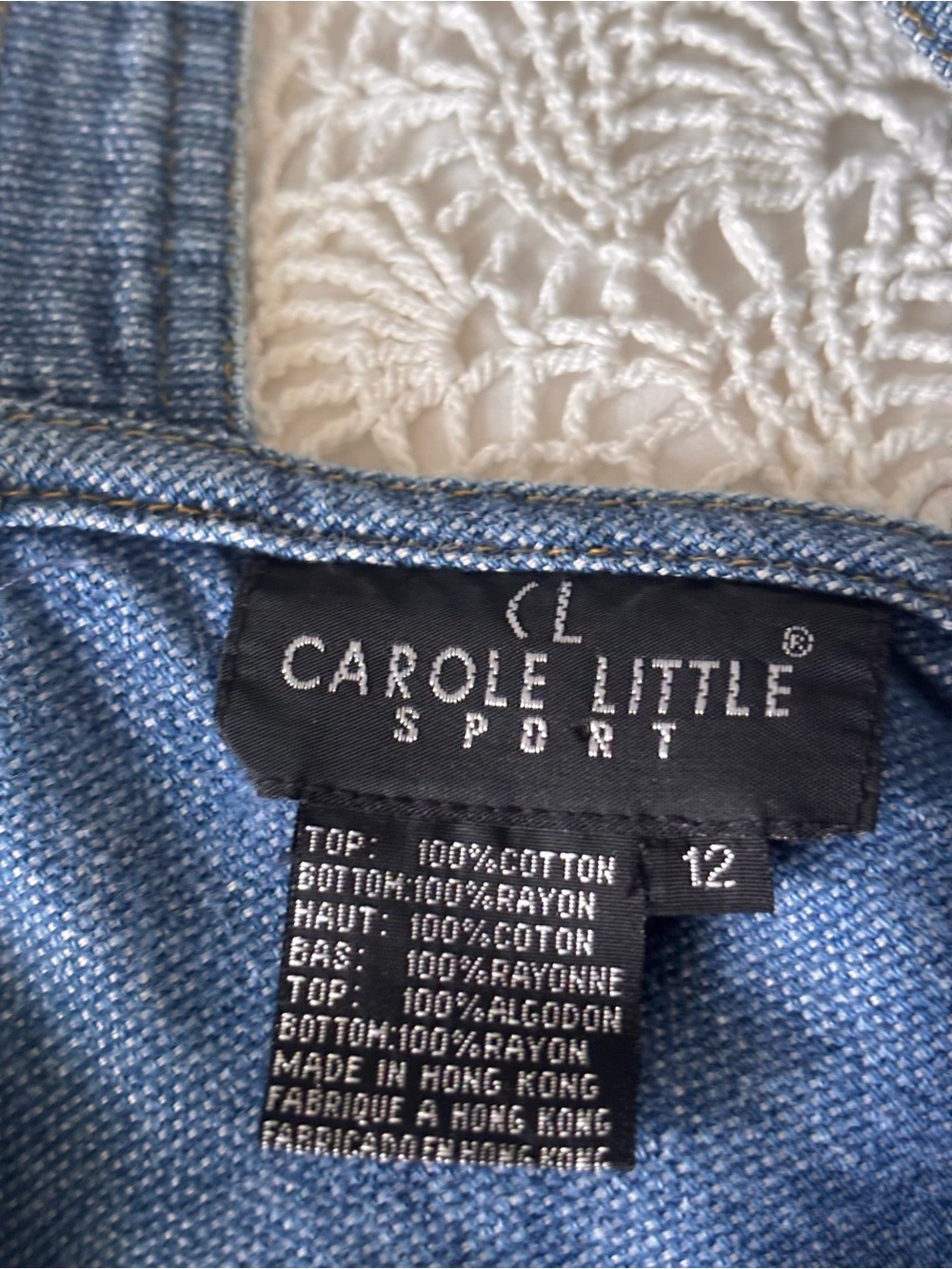 VINTAGE CAROLE LITTLE SPORT PATCHWORK JUMPER - Picture 6 of 11